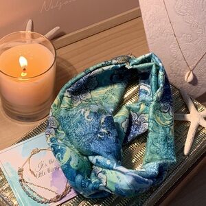 Blue and Green Patterned Headband